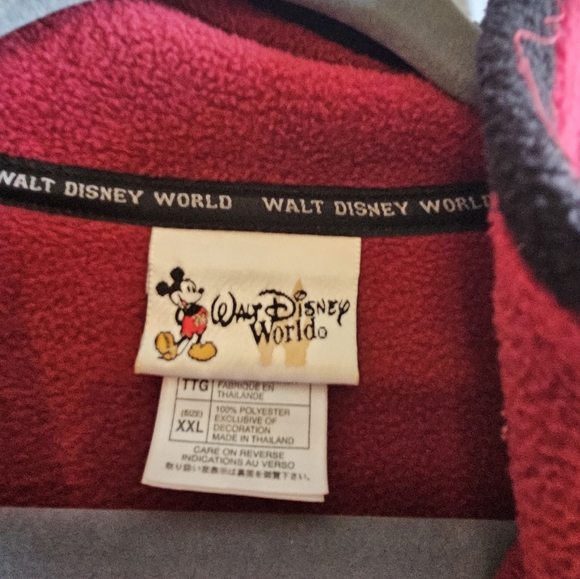 Disney Men's Red Zip-Up Sweater - Picture 2 of 3